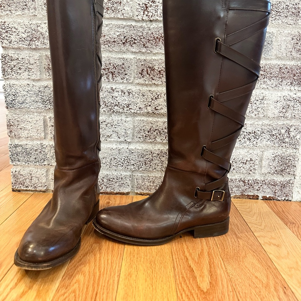 Frye Jordan tall strappy riding boot